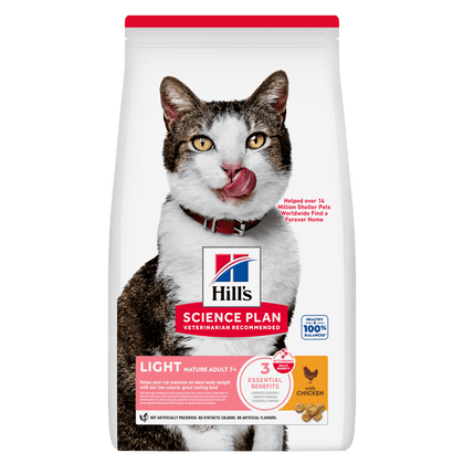 Hill's Science Plan Light Mature Adult Dry Cat Food - Chicken
