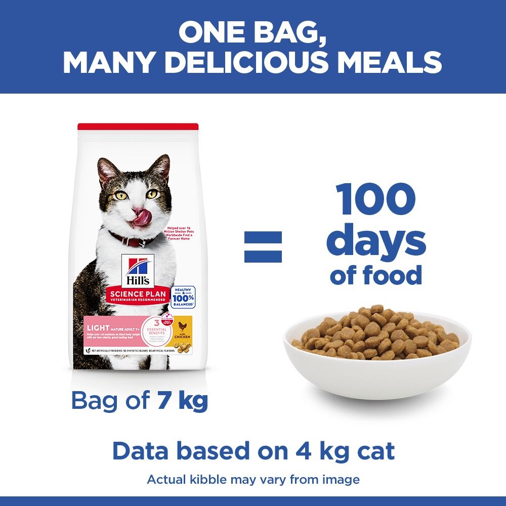 Hill's Science Plan Light Mature Adult Dry Cat Food - Chicken