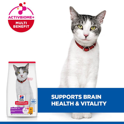 Hill's Science Plan Senior 11+ Dry Cat Food - Chicken