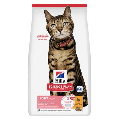 Hill's Science Plan Light Adult 1-6 Dry Cat Food - Chicken