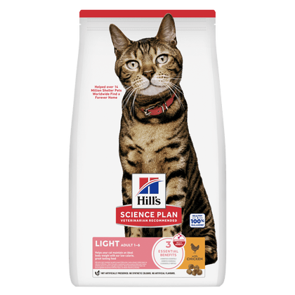 Hill's Science Plan Light Adult 1-6 Dry Cat Food - Chicken