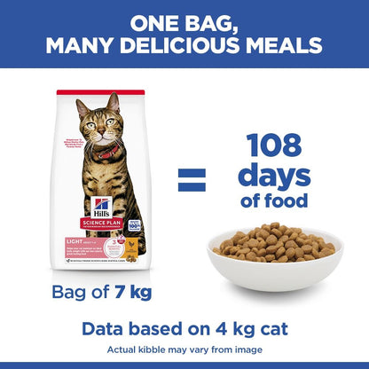 Hill's Science Plan Light Adult 1-6 Dry Cat Food - Chicken