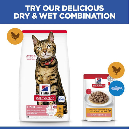 Hill's Science Plan Light Adult 1-6 Dry Cat Food - Chicken