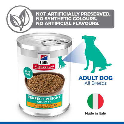 Hill's Science Plan Perfect Weight Wet Dog Food - Chicken & Vegetables