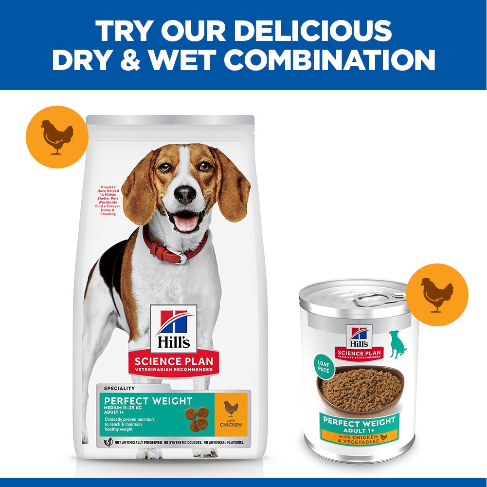 Hill's Science Plan Perfect Weight Wet Dog Food - Chicken & Vegetables