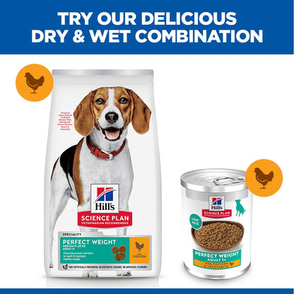 Hill's Science Plan Perfect Weight Wet Dog Food - Chicken & Vegetables