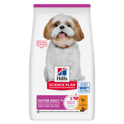 Hill's Science Plan Mature Adult 7+ Small & Mini Dry Dog Food - Chicken