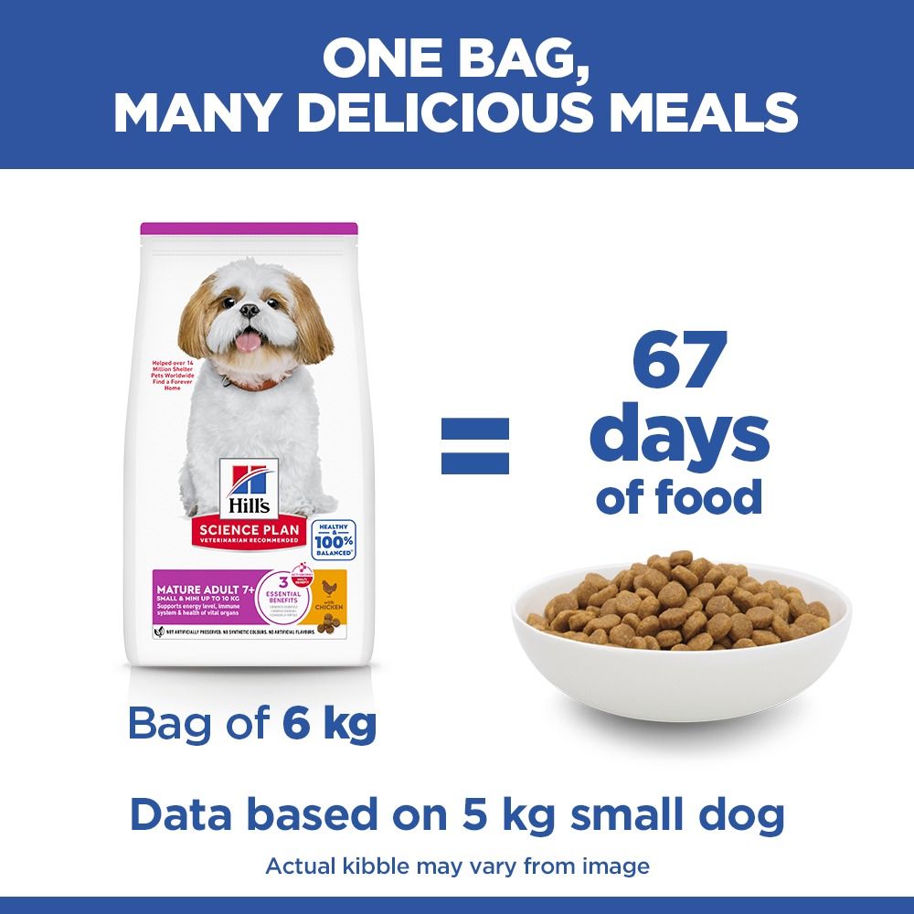 Hill's Science Plan Mature Adult 7+ Small & Mini Dry Dog Food - Chicken