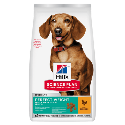 Hill's Science Plan Perfect Weight Adult Small & Mini Dry Dog Food with Chicken - 6kg