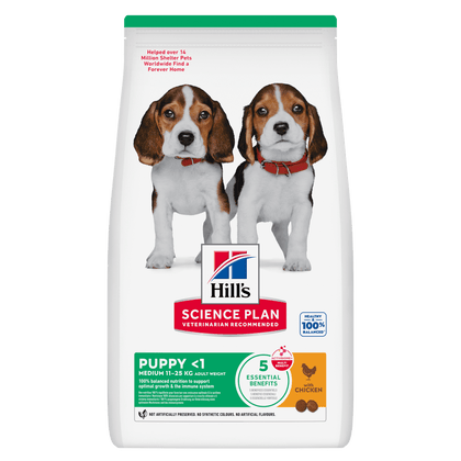 Hill's Science Plan Medium Puppy <1 Dry Dog Food - Chicken
