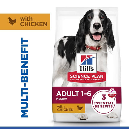 Hill's Science Plan Medium Adult 1-6 Dry Dog Food - Chicken