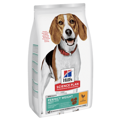 Hill's Hill'S Medium Science Plan Weight Chicken pet food packaging