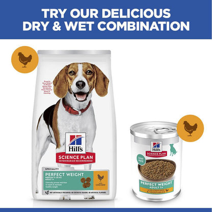 Hill's Science Plan Perfect Weight Medium Adult 1+ Dry Dog Food - Chicken