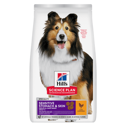 Hill's Science Plan Adult Medium Sensitive Stomach & Skin Chicken Dog Food