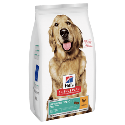 Hill's Hill'S Large Science Plan Weight Chicken pet food packaging