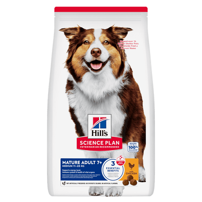 Hill's Science Plan Medium Mature Adult 7+ Dry Dog Food - Chicken