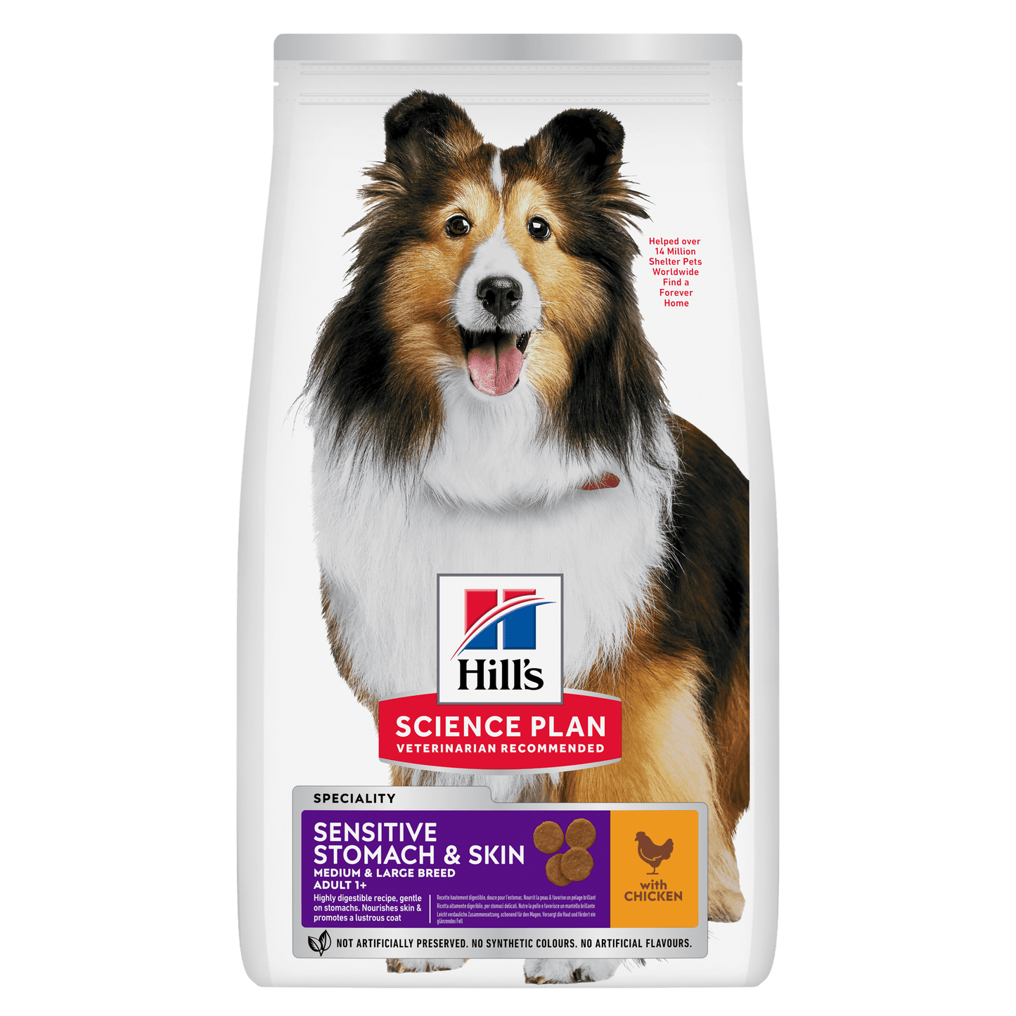 Hill's Science Plan Sensitive Stomach & Skin Medium Adult 1+ Dry Dog Food - Chicken