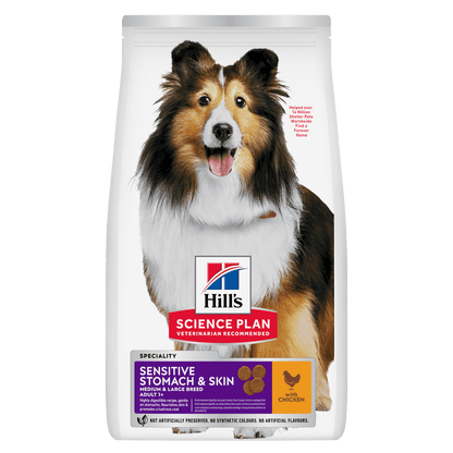 Hill's Science Plan Sensitive Stomach & Skin Medium Adult 1+ Dry Dog Food - Chicken