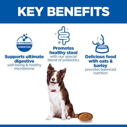 Hill's Science Plan Perfect Digestion Medium Adult 1+ Wet Dog Food with Chicken & Vegetables - 12 x 363g Can