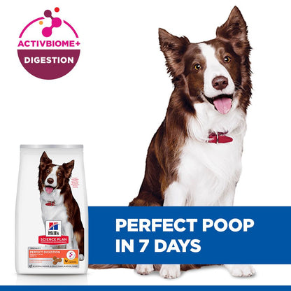 Hill's Science Plan Perfect Digestion Medium Adult 1+ Dry Dog Food - Chicken & Brown Rice
