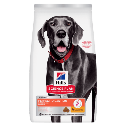 Hill's Science Plan Perfect Digestion Large Breed Adult 1+ Dry Dog Food - Chicken & Brown Rice