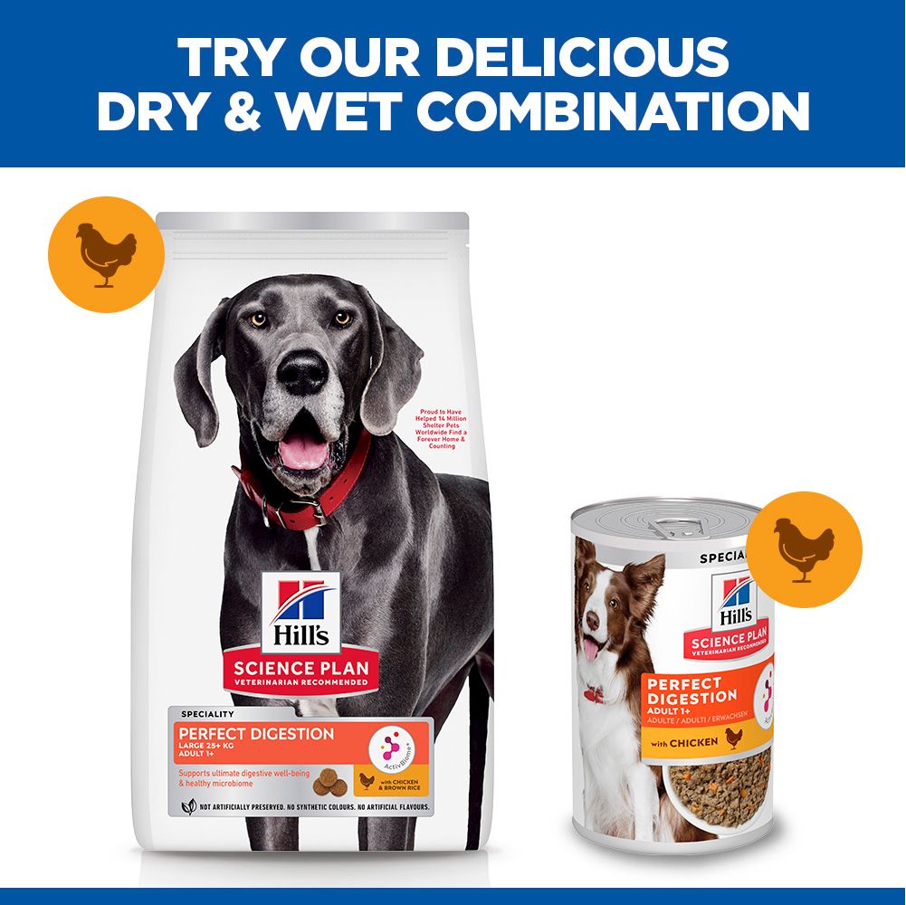 Hill's Science Plan Perfect Digestion Large Breed Adult 1+ Dry Dog Food - Chicken & Brown Rice