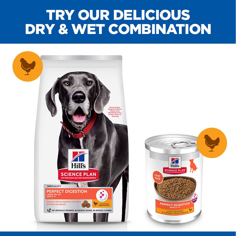 Hill's Science Plan Perfect Digestion Large Breed Adult 1+ Dry Dog Food - Chicken & Brown Rice
