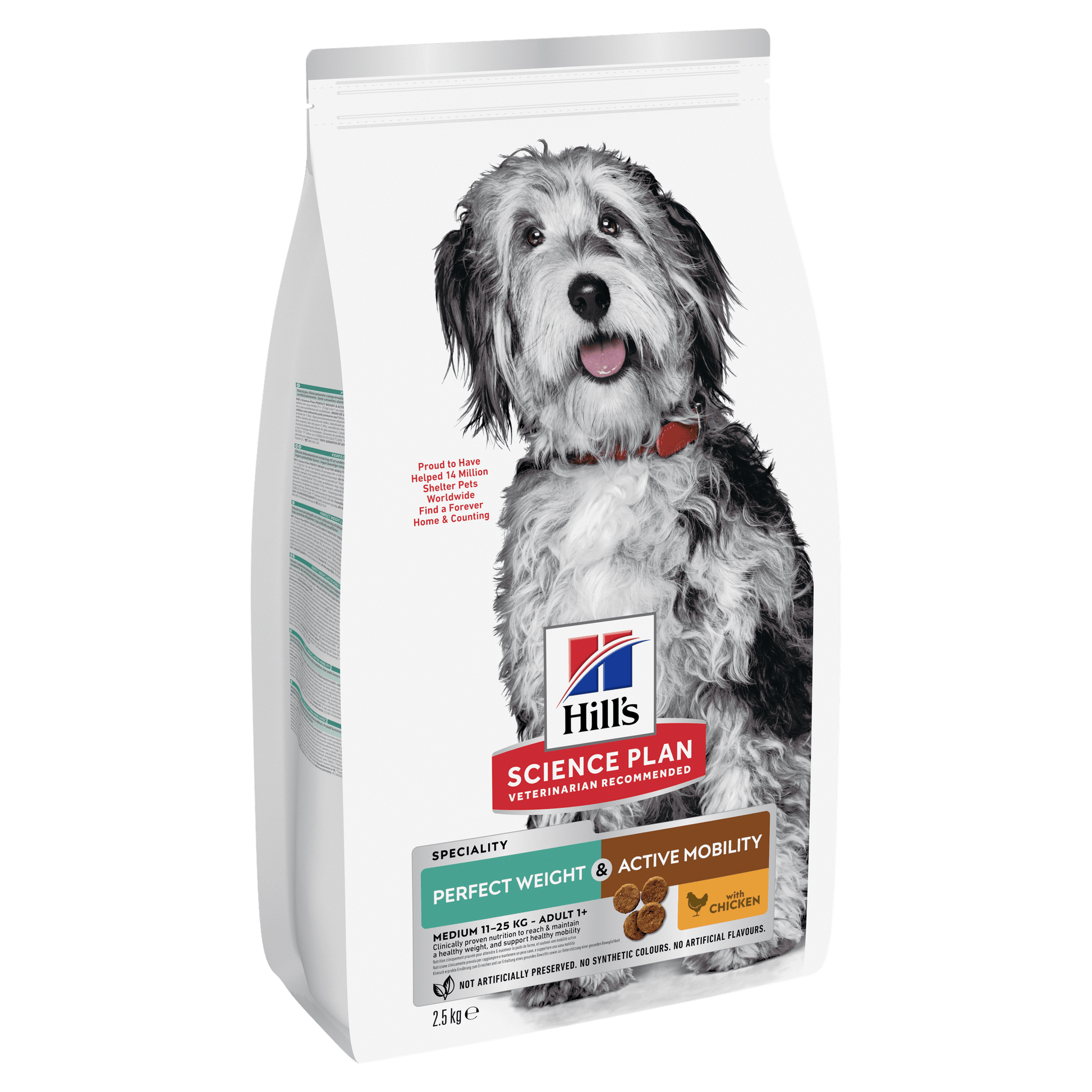 Hill's Pet Nutrition Hill'S Pet Nutrition Hill Science Plan Weight Mobility Chicken Adult Dry Dog Food pet food packaging