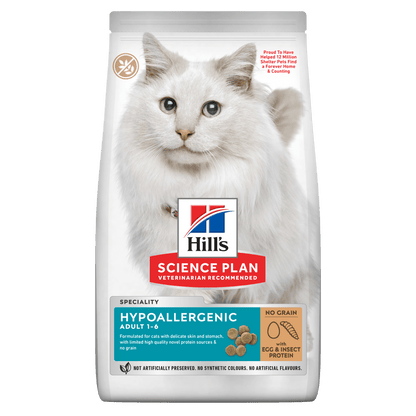 Hill's Science Plan Hypoallergenic Insect & Egg Adult Dry Cat Food