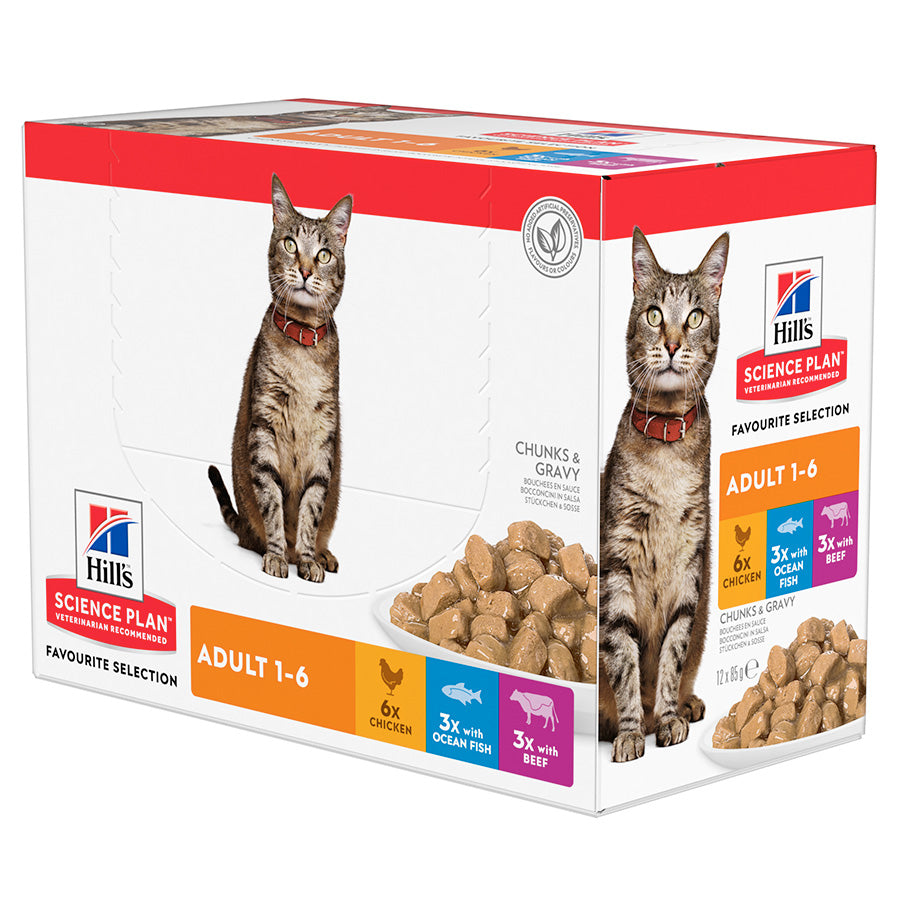 Hill's Science Plan Adult Light Chicken, Beef & Ocean Fish Wet Cat Food