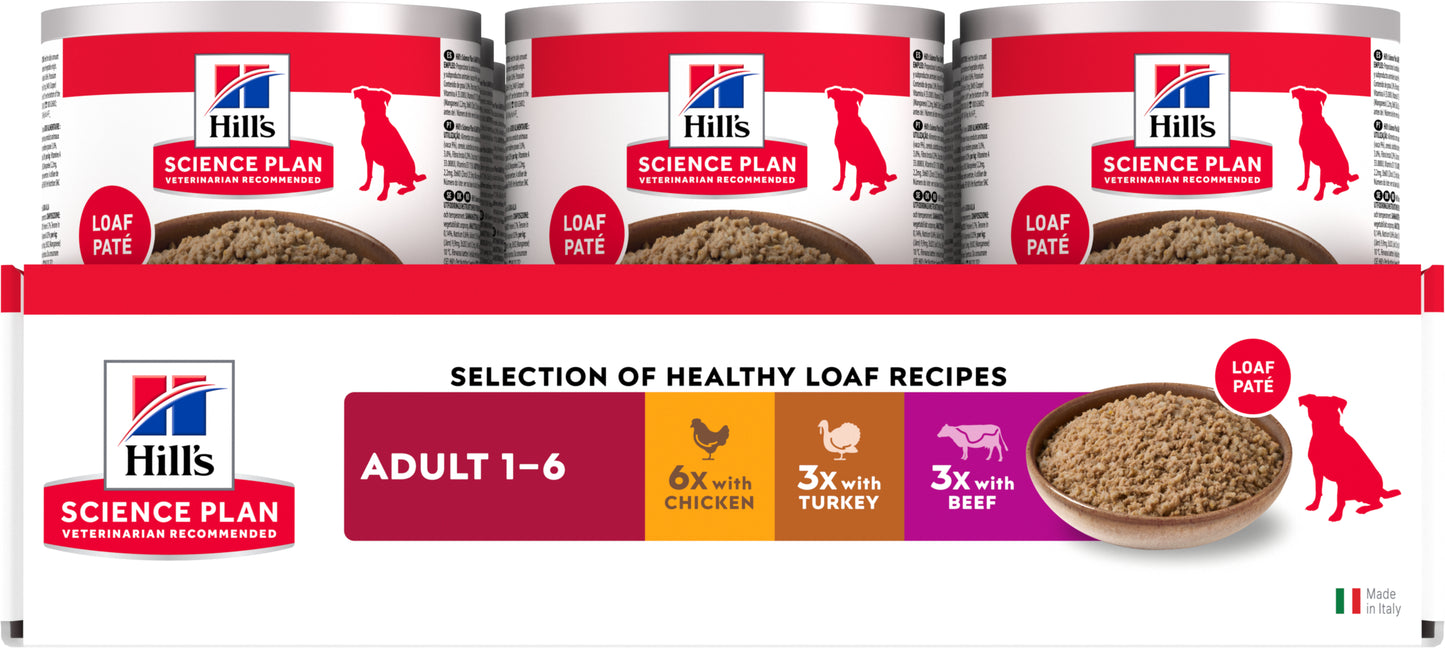 Hill's Science Plan Adult Wet Dog Food with Chicken, Turkey and Beef