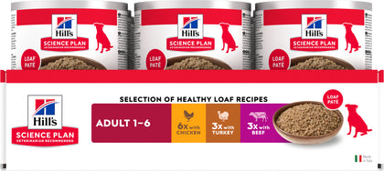 Hill's Science Plan Adult Wet Dog Food with Chicken, Turkey and Beef