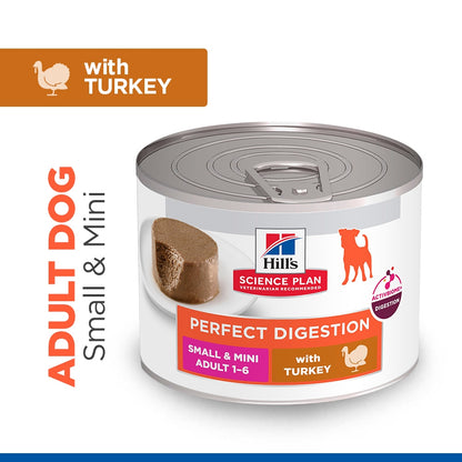 Hill's Science Plan Perfect Digestion Small & Mini Adult Wet Dog Food - Turkey