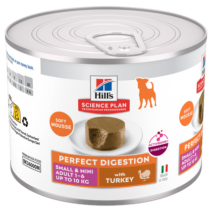 Hill's Science Plan Perfect Digestion Small & Mini Adult Wet Dog Food - Turkey