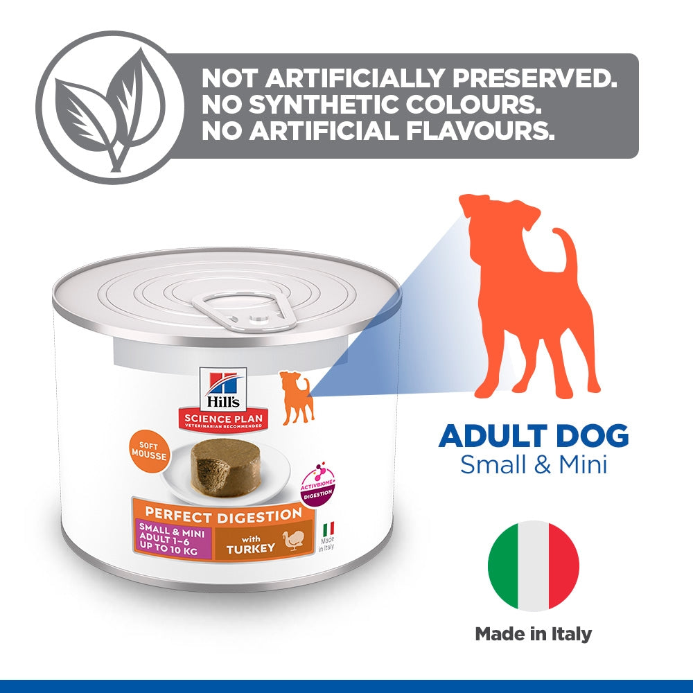 Hill's Science Plan Perfect Digestion Small & Mini Adult Wet Dog Food - Turkey