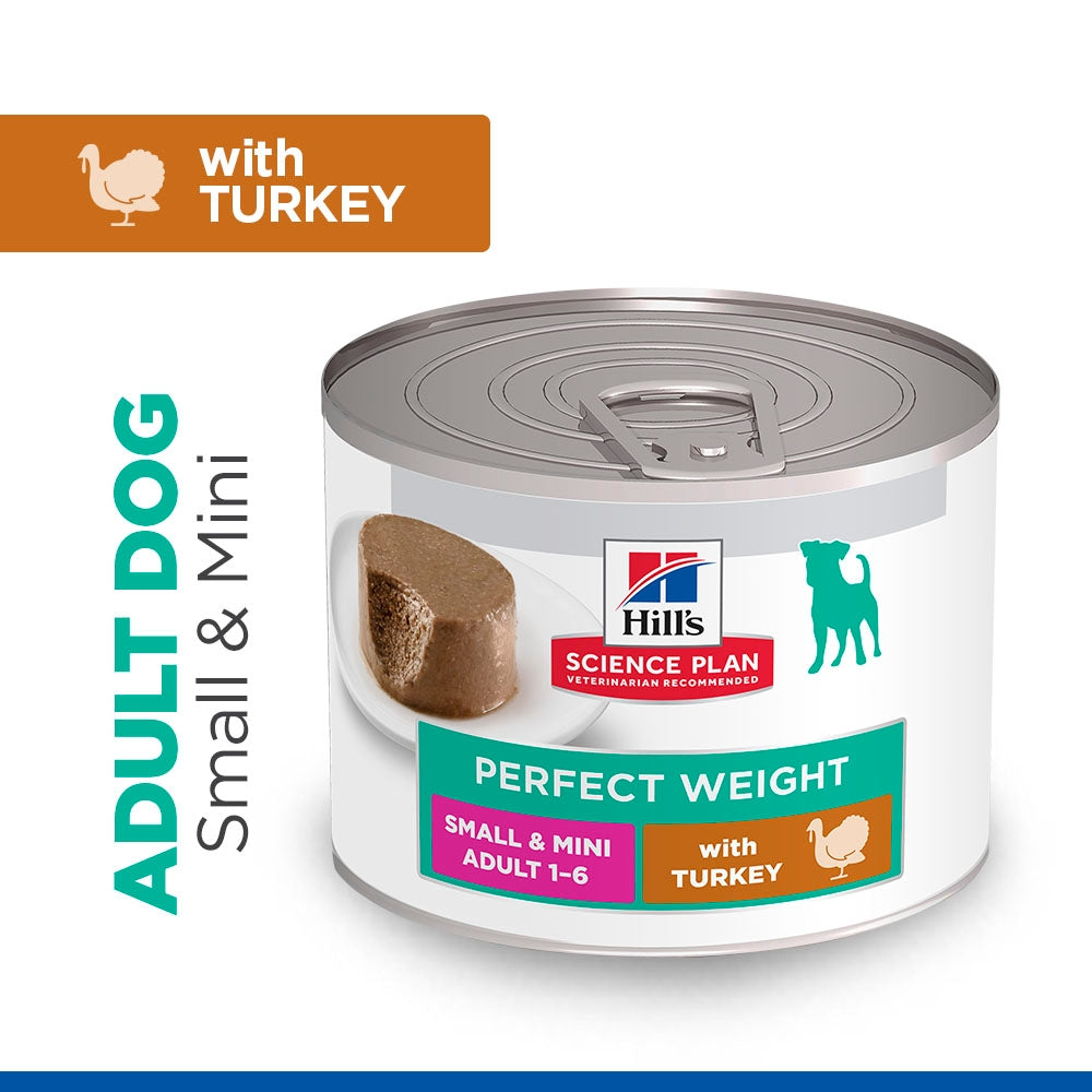 Hill's Science Plan Perfect Weight Adult Small & Mini Wet Dog Food - Turkey