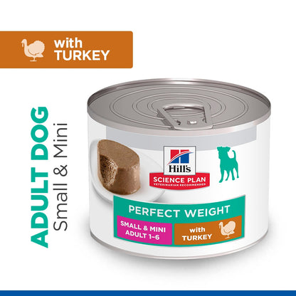 Hill's Science Plan Perfect Weight Adult Small & Mini Wet Dog Food - Turkey