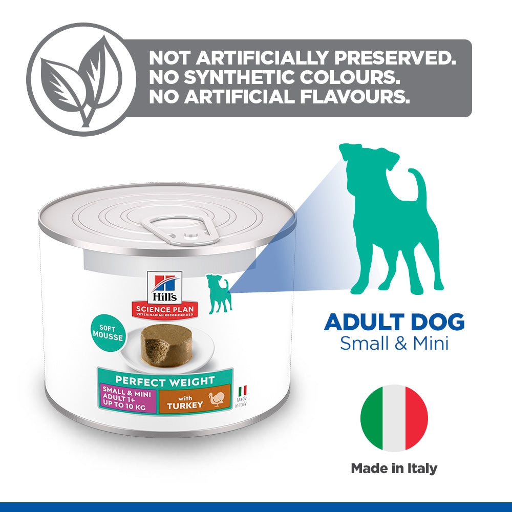Hill's Science Plan Perfect Weight Adult Small & Mini Wet Dog Food - Turkey