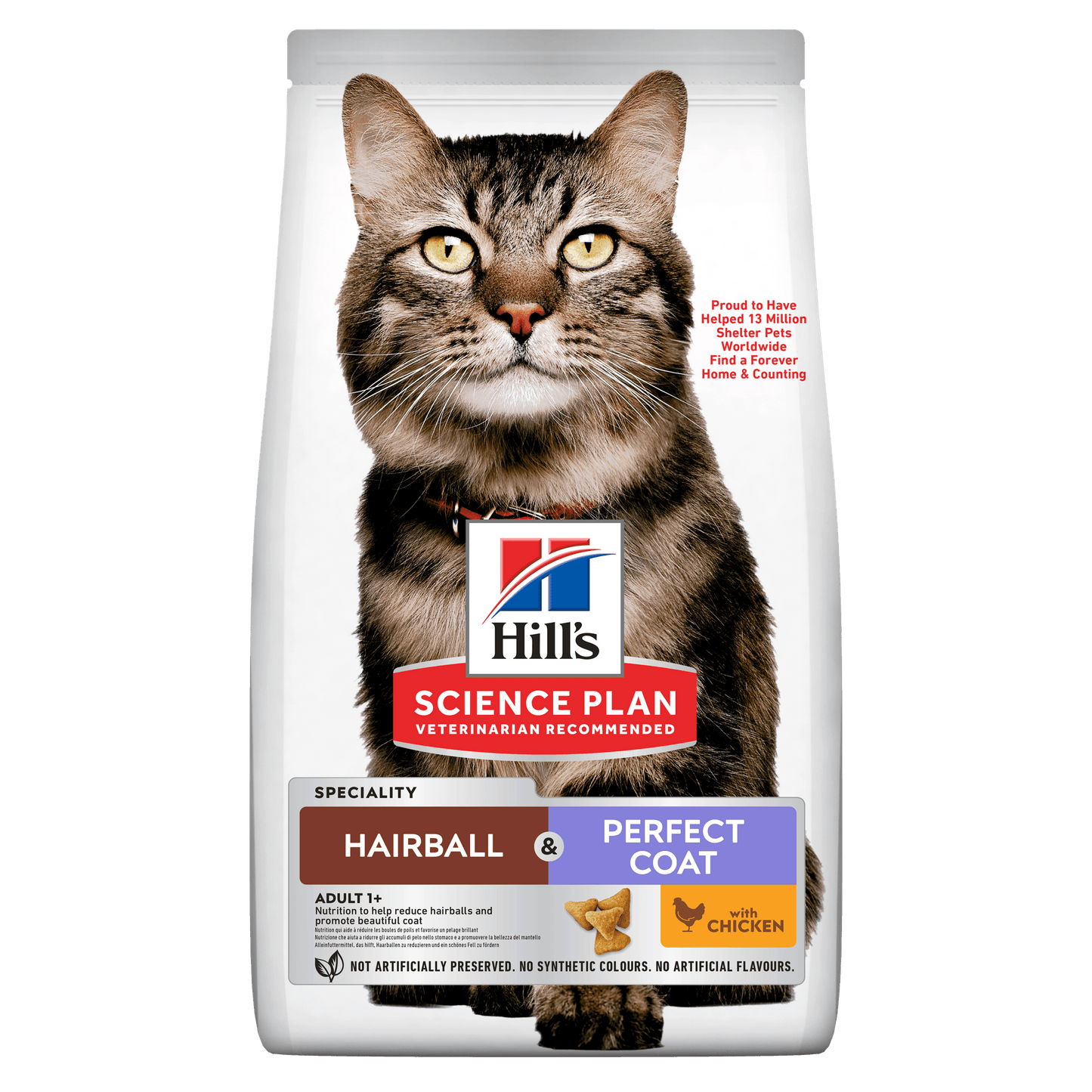Hill's Science Plan Hairball & Perfect Coat Adult Dry Cat Food - Chicken