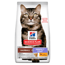 Hill's Science Plan Hairball & Perfect Coat Adult Dry Cat Food - Chicken