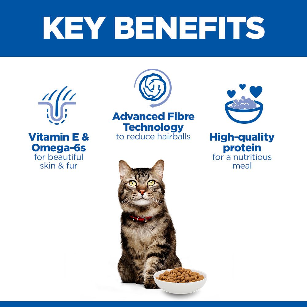 Hill's Science Plan Hairball & Perfect Coat Adult Dry Cat Food - Chicken