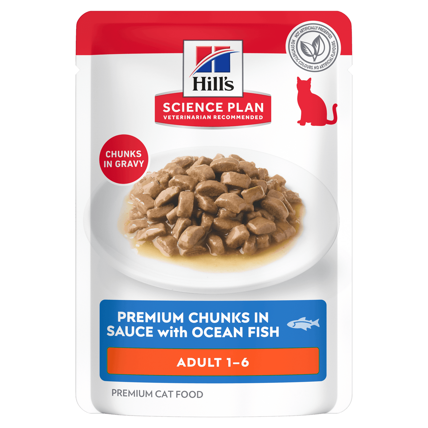 Hill's Science Plan Adult Wet Cat Food Premium Chunks in Sauce with Ocean Fish