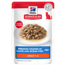 Hill's Science Plan Adult Wet Cat Food Premium Chunks in Sauce with Ocean Fish