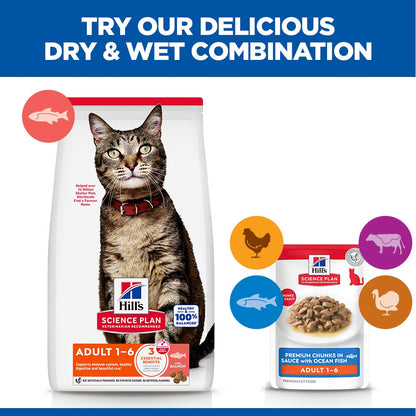 Hill's Science Plan Adult Wet Cat Food Premium Chunks in Sauce with Ocean Fish