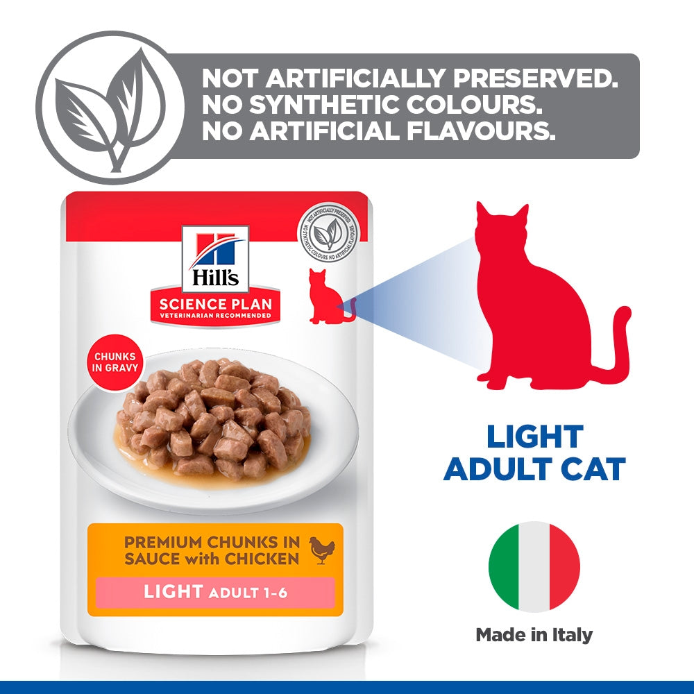 Hill's Science Plan Feline Adult Light Favourite Selection Pouches