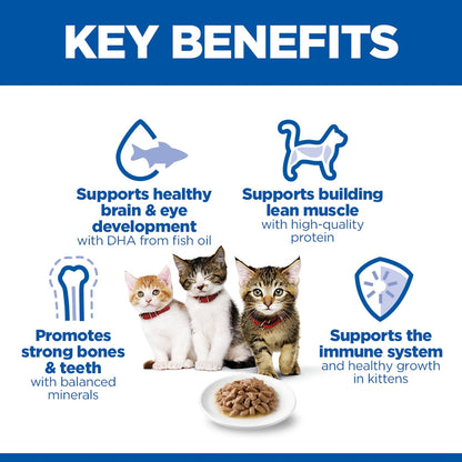 Hill's Science Plan Kitten <1 Wet Cat Food Pouches - Favourite Selection