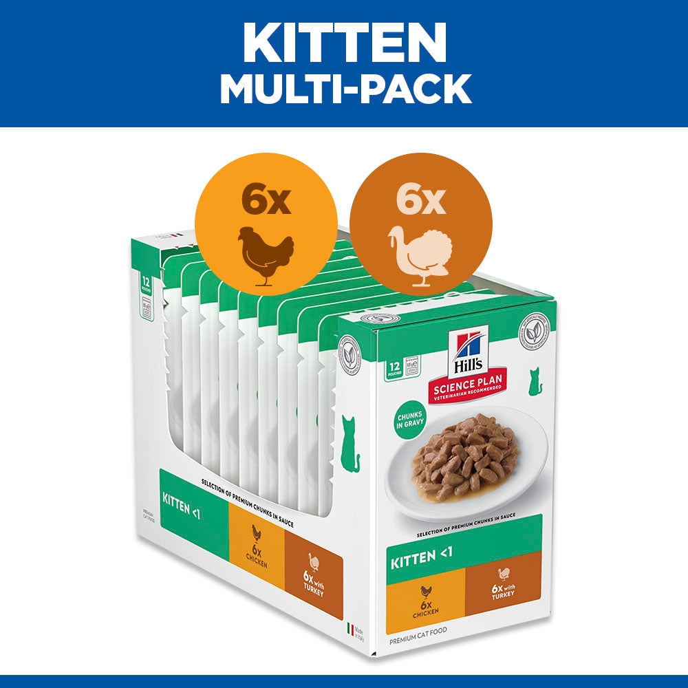 Hill's Science Plan Kitten Wet Food Multipack Chicken & Turkey