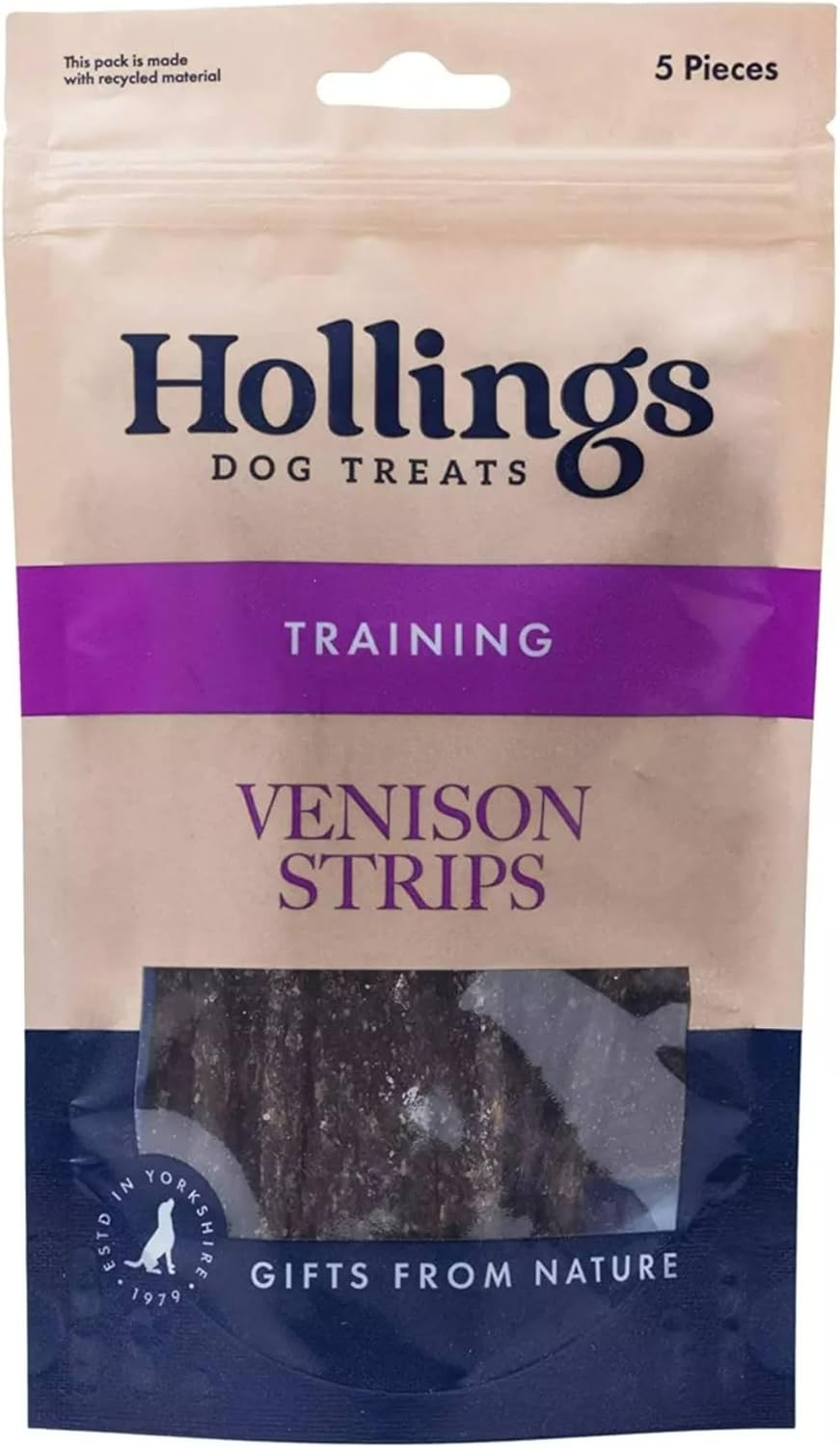 Hollings 100% Natural Venison Strips Dog Treat