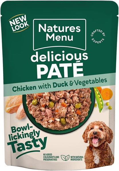 Natures Menu Original Adult Chicken & Duck Wet Dog Food Pouches