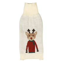 Festive Collection Knitted Reindeer Multicolour Dog Jumper S/M